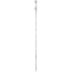 14K White Gold Lab-Grown Alexandrite Bezel-Set 3-Stone 6 1/2-7 1/2" Bracelet