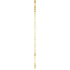 14K Yellow Gold Natural Citrine Bezel-Set 3-Stone 6 1/2-7 1/2" Bracelet