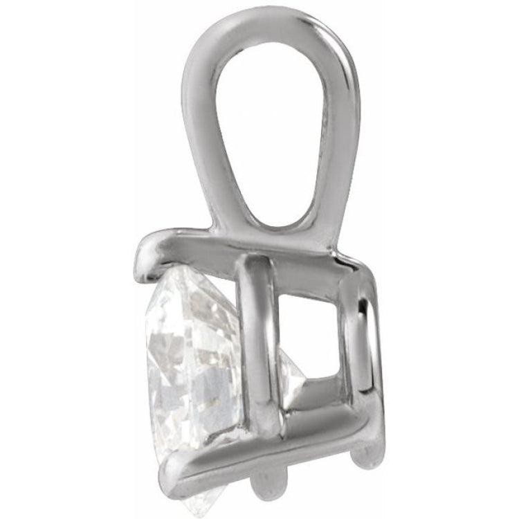 Platinum 1/3 CTW Natural Diamond Pendant
