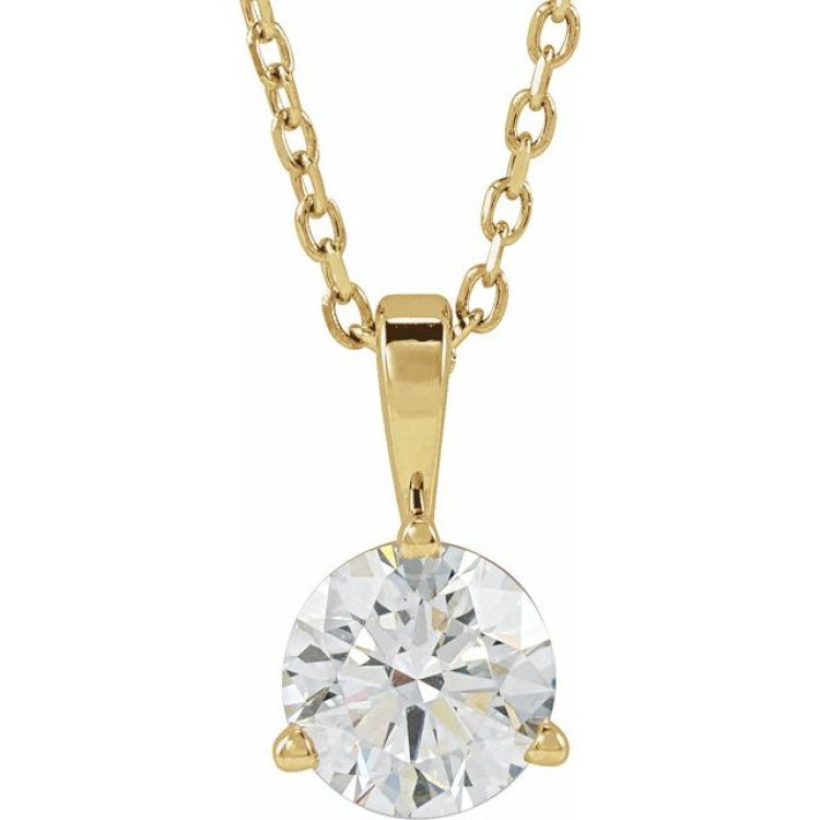 14K Yellow Gold 5/8 CTW Natural Diamond 18" Necklace