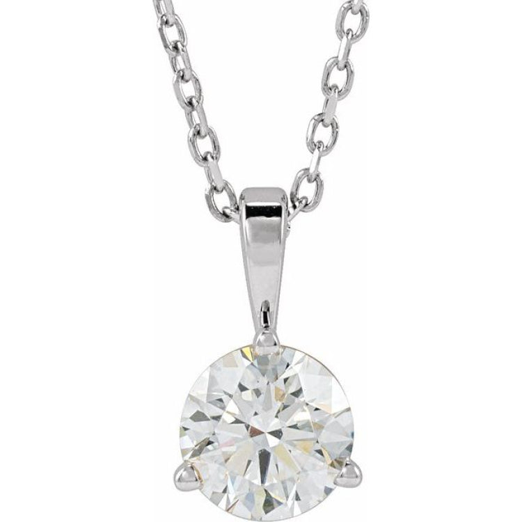 14K White Gold 5/8 CTW Lab-Grown Diamond 18" Necklace