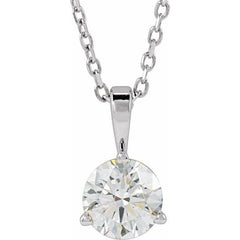 14K White Gold 5/8 CTW Lab-Grown Diamond 18" Necklace