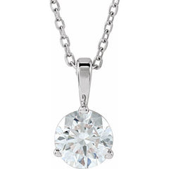 Sterling Silver 3/4 CTW Lab-Grown Diamond 18" Necklace