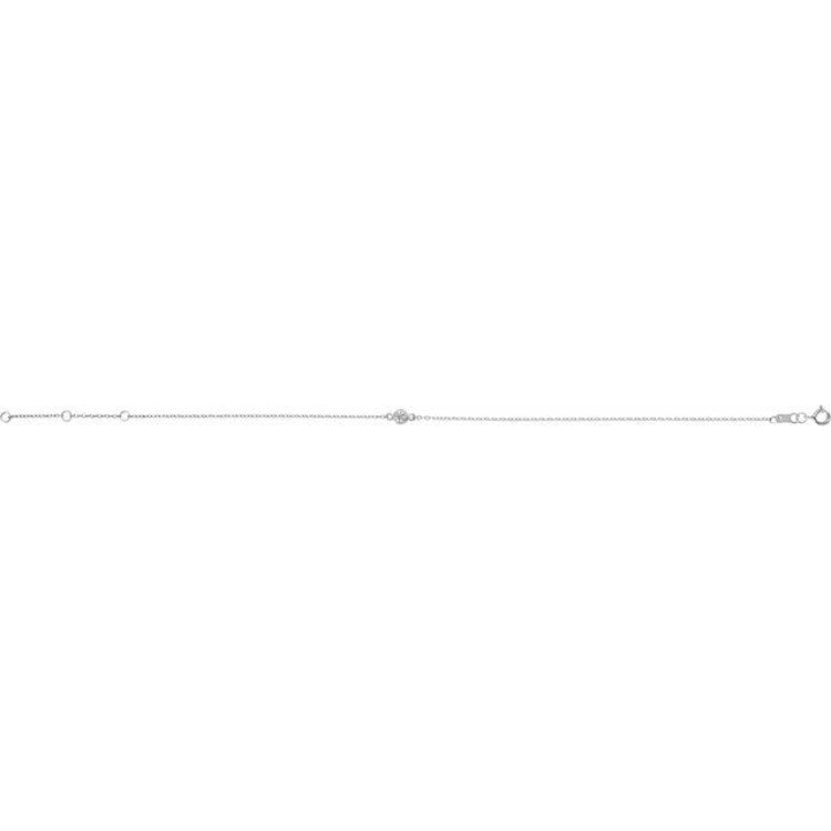 Sterling Silver Lab-Grown Diamond 6 1/2-7 1/2" Bracelet