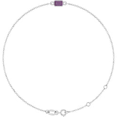 14K White Gold Lab-Grown Alexandrite 6 1/2-7 1/2" Bracelet