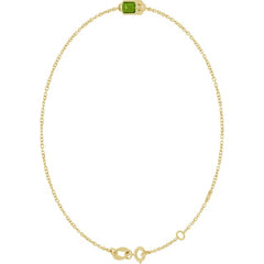 14K Yellow Gold Natural Peridot 6 1/2-7 1/2" Bracelet