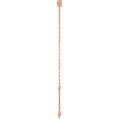 14K Rose Gold Natural Blue Zircon 6 1/2-7 1/2" Bracelet
