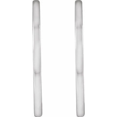 14K White Gold Hinged 25 mm Hoop Earrings