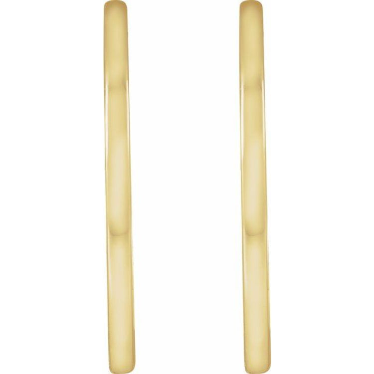 14K Yellow Gold Hinged 25 mm Hoop Earrings