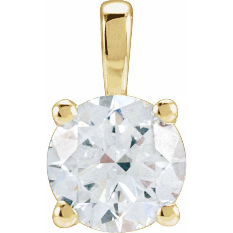 14K Yellow Gold 1 1/4 CTW Natural Diamond Pendant