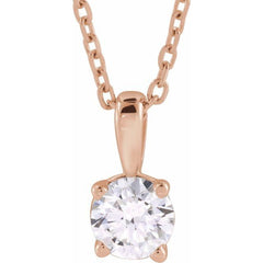 14K Rose Gold 1 1/4 CTW Natural Diamond 18" Necklace