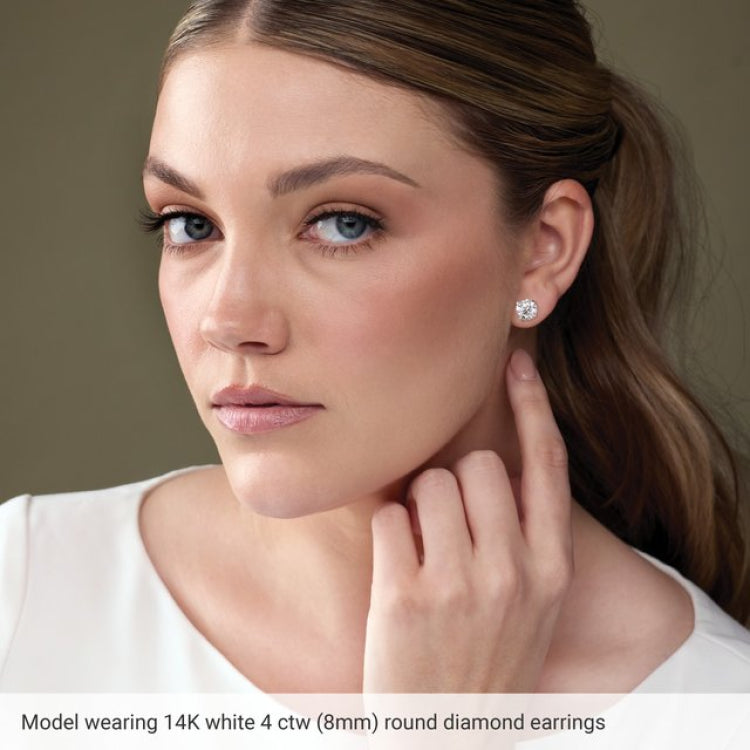 14K Rose Gold Natural Pink Tourmaline Earring