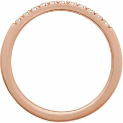 10K Rose Gold Lab-Grown Diamond Stackable Ring