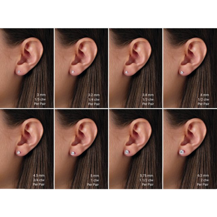 14K Yellow Gold 2 CTW Natural Diamond Stud Earrings