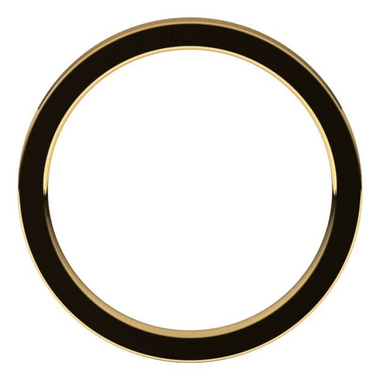 18K Yellow Gold 2 mm Comfort-Fit Flat Band Size 5