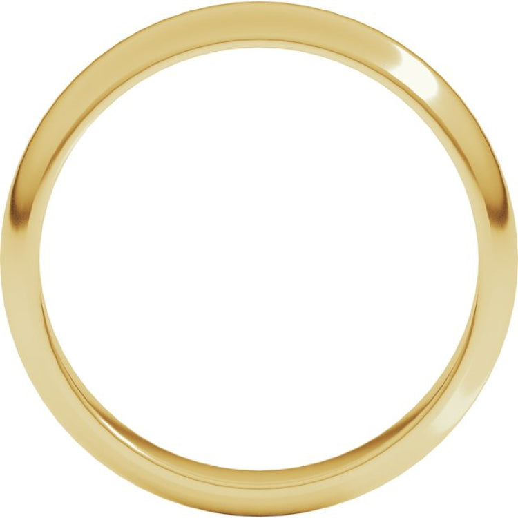 10K Yellow Gold 4 mm Half Round Band Size 12