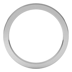 14K White Gold 1.5 mm Comfort-Fit Flat Band Size 6