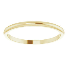 10K Yellow Gold 1.5 mm Half Round Band Size 6
