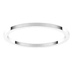 Platinum 1 mm Flat Band Size 6.5
