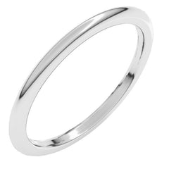 Platinum 1.5 mm Comfort-Fit Half Round Band Size 4