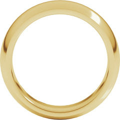 14K Yellow Gold 7 mm Comfort-Fit Half Round Band Size 11