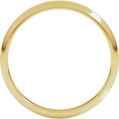 18K Yellow Gold 2.5 mm Half Round Band Size 5