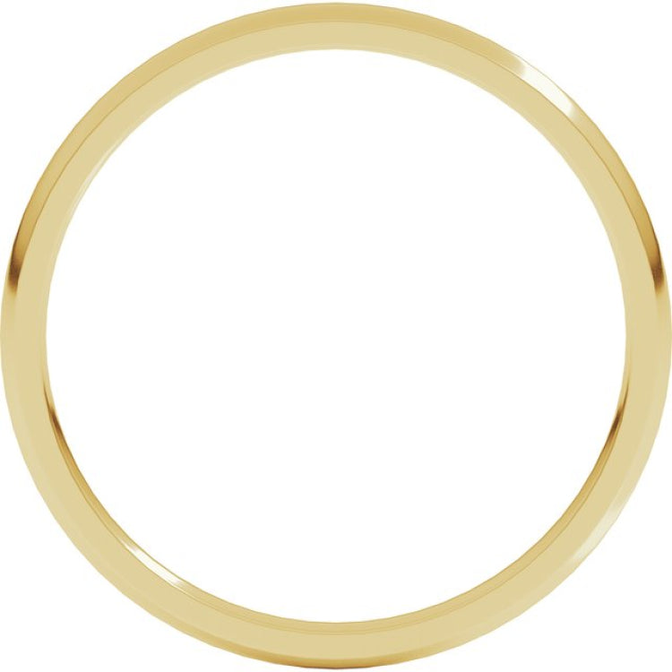 14K Yellow Gold 1.5 mm Lightweight Comfort-Fit Half Round Band Size 5