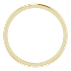 18K Yellow Gold 1.5 mm Half Round Band Size 4.5