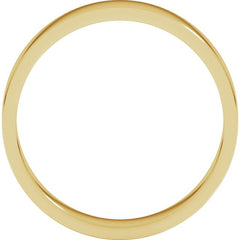 14K Yellow Gold 4 mm Flat Band Size 8.5