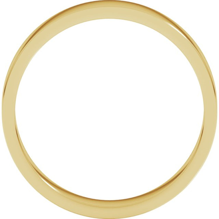 18K Yellow Gold 4 mm Flat Band Size 10