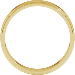 10K Yellow Gold 4 mm Stepped-Edge Flat Band Size 9