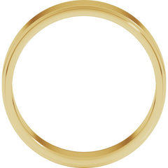 10K Yellow Gold 6 mm Stepped-Edge Flat Band Size 8