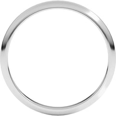 10K White Gold 2 mm Half Round Band Size 6