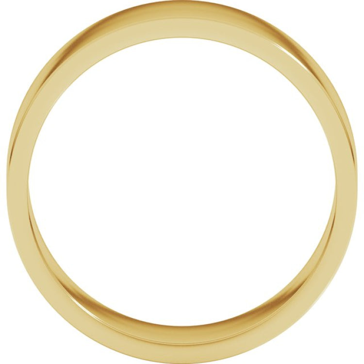 14K Yellow Gold 7 mm Flat Band Size 8.5