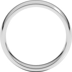 Sterling Silver 6 mm Lightweight Comfort-Fit Half Round Band Size 8