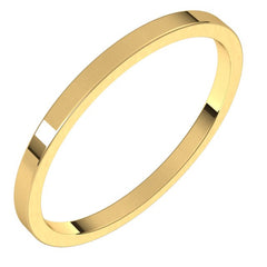 10K Yellow Gold 1.5 mm Flat Band Size 10