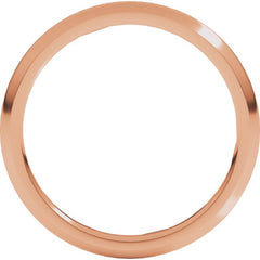 10K Rose Gold 2 mm Comfort-Fit Half Round Band Size 6