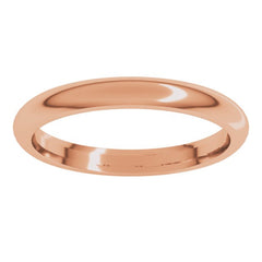10K Rose Gold 2.5 mm Comfort-Fit Half Round Band Size 6