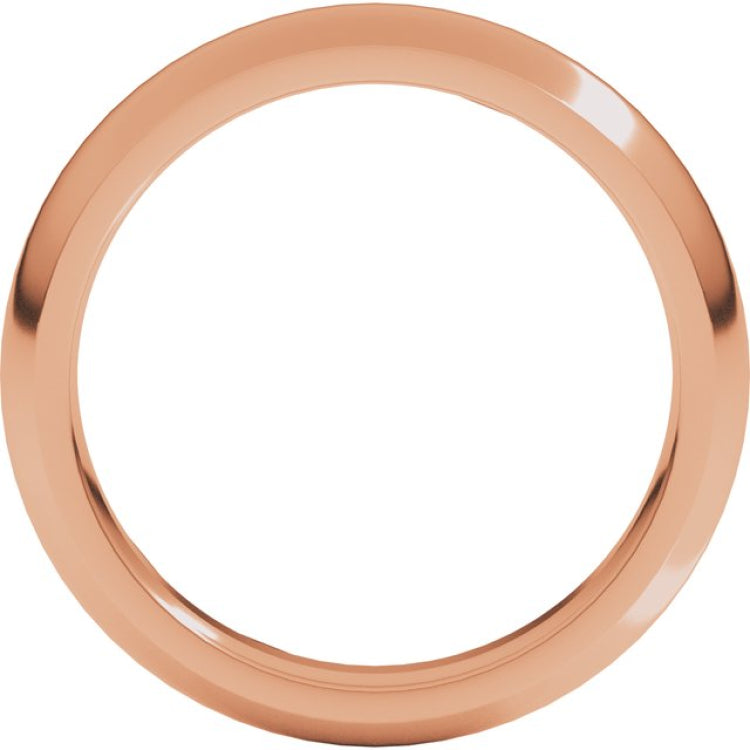 10K Rose Gold 4 mm Comfort-Fit Half Round Band Size 8