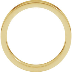 10K Yellow Gold 4 mm Comfort-Fit Flat Band Size 5