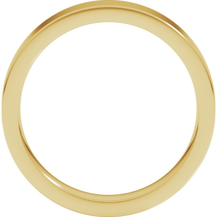 18K Yellow Gold 4 mm Comfort-Fit Flat Band Size 7