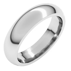Platinum 4.5 mm Comfort-Fit Half Round Band Size 8.5