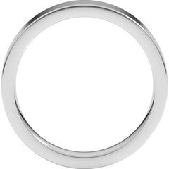Platinum 4 mm Comfort-Fit Flat Band Size 5