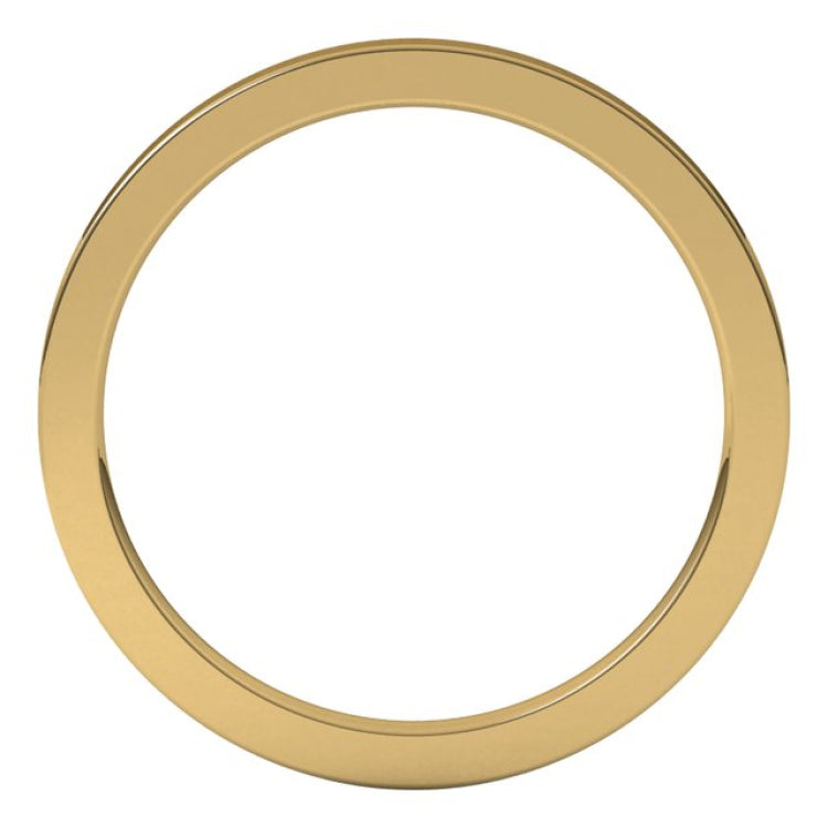 14K Yellow Gold 1.5 mm Comfort-Fit Flat Band Size 8