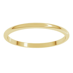 10K Yellow Gold 1.5 mm Lightweight Half Round Band Size 6
