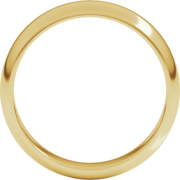 10K Yellow Gold 5 mm Half Round Band Size 11