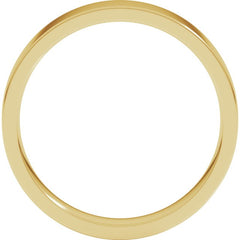 14K Yellow Gold 4 mm Lightweight Comfort-Fit Flat Band Size 10.5