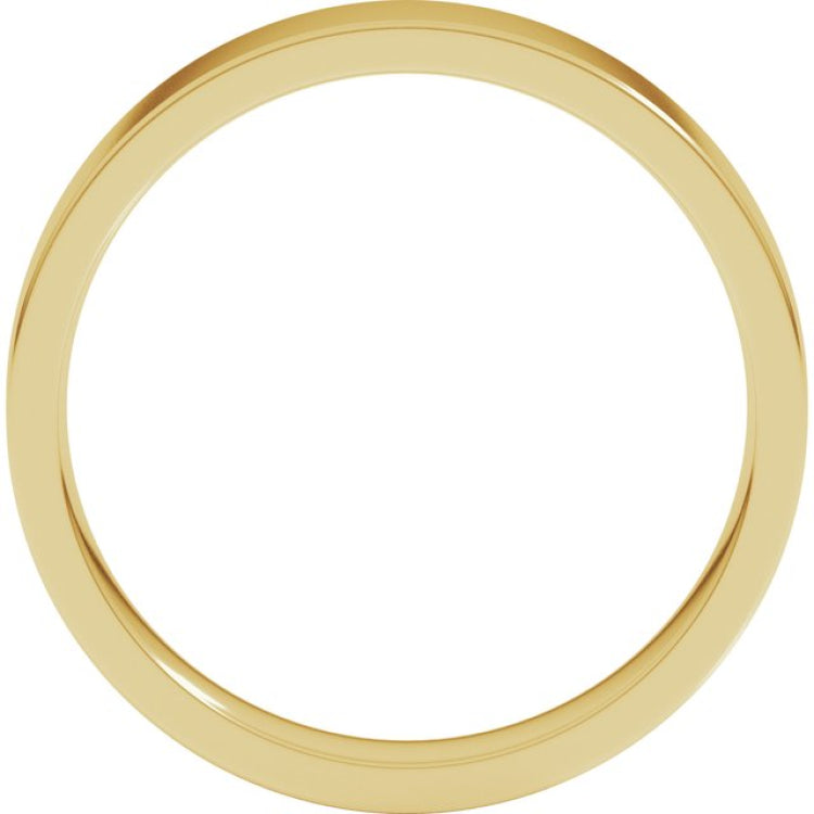 14K Yellow Gold 4 mm Lightweight Comfort-Fit Flat Band Size 4