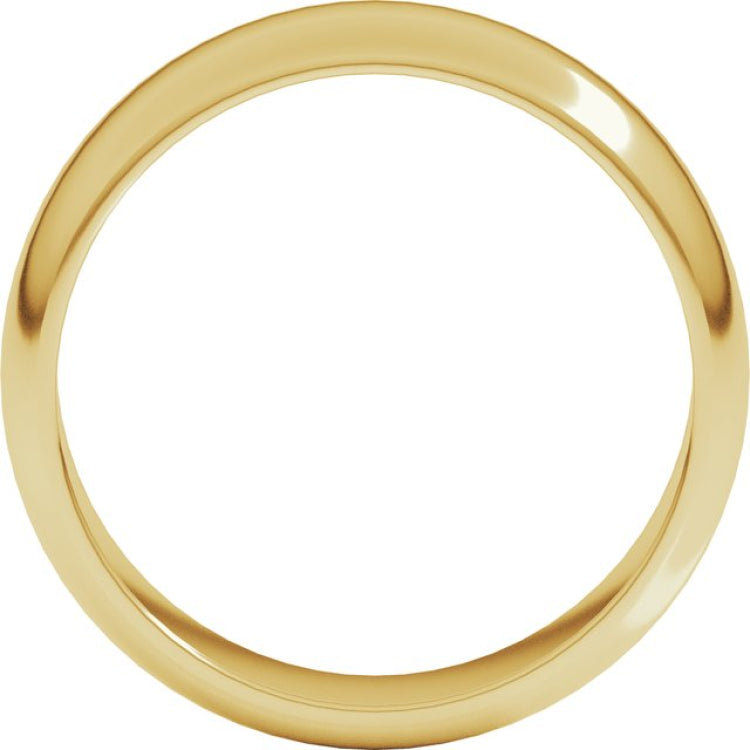 14K Yellow Gold 6 mm Half Round Band Size 12
