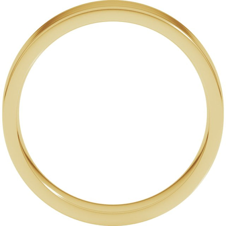 14K Yellow Gold 5 mm Lightweight Comfort-Fit Flat Band Size 8.5